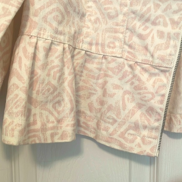 Ruby Rd women pink and white light weigth crop jacket size 14 - Picture 4 of 8